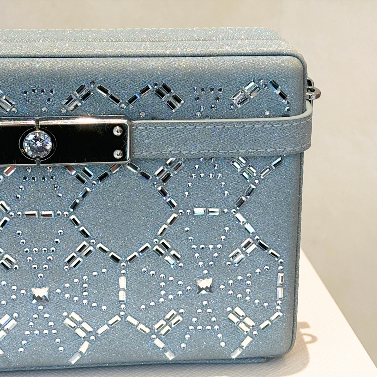 Ice Blue Diamanté Clutch